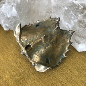 Bronzed Small Horseshoe Crab Shell OOAK